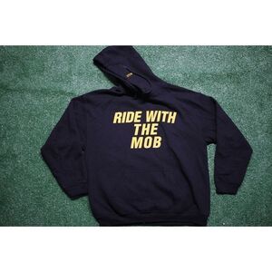 A$AP Ferg 'Ride With The Mob' Yellow Font Black Hoodie - Size Large